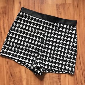 Black and white shorts